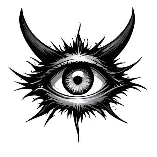 Devil Eye tattoo design idea
