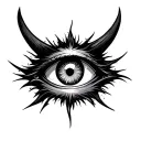 Devil Eye tattoo design idea
