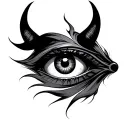 Devil Eye tattoo design idea