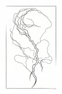 fine smoke, lightning strike, black tattoo design idea