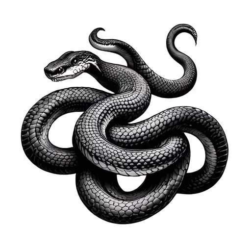 Twin Snake tattoo design idea