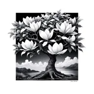 Magnolia Tree tattoo design idea