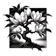 Magnolia Tree tattoo design idea