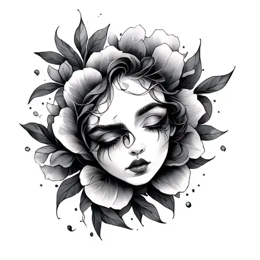 Between Breast tattoo design idea