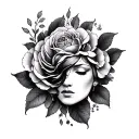 Between Breast tattoo design idea