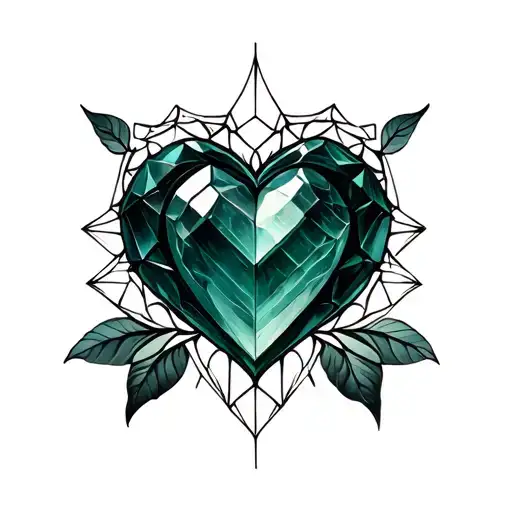 jade stone heart geometry tattoo design tattoo design idea
