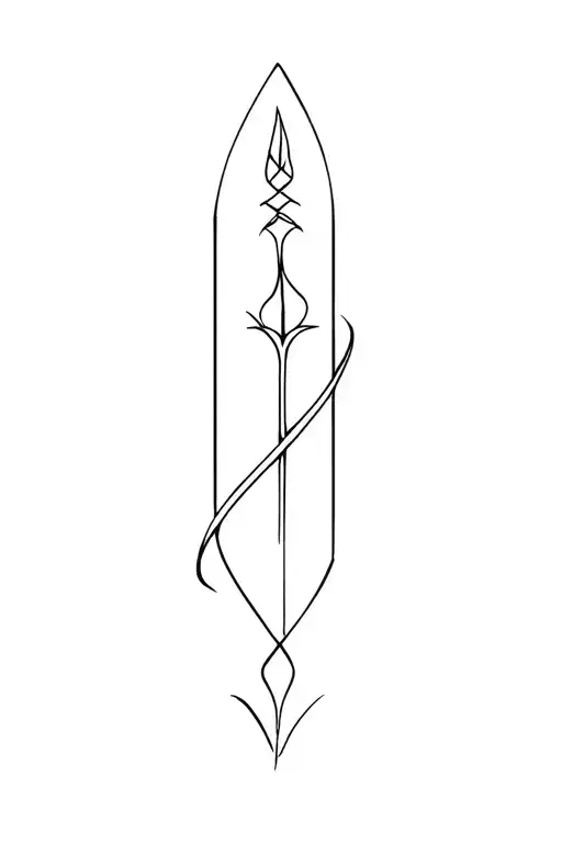 spear tattoo designed for tricep simple tattoo design idea