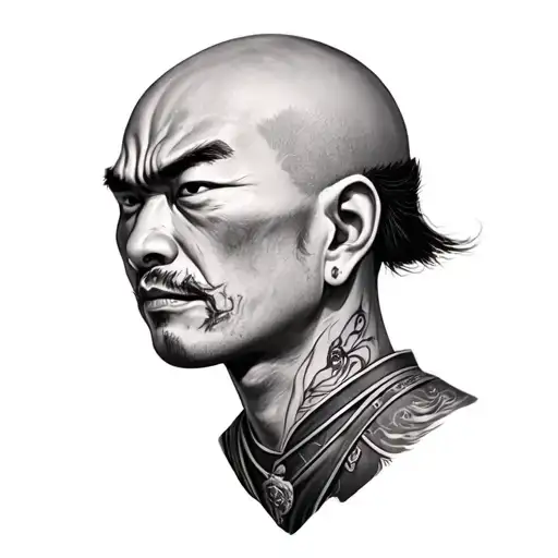 Togen head with pants tattoo design idea