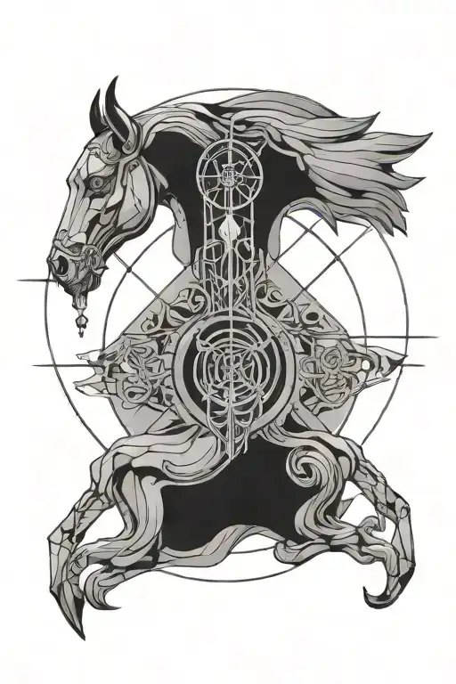 geometric design hermes kabbalah thoth solomon tattoo design idea