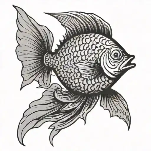 greek word for fish tattoo design idea