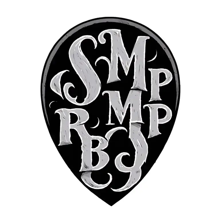"S K M P M R B G" kids initial tattoo tattoo design idea