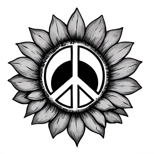 peace, self healing, and growth tattoo design idea