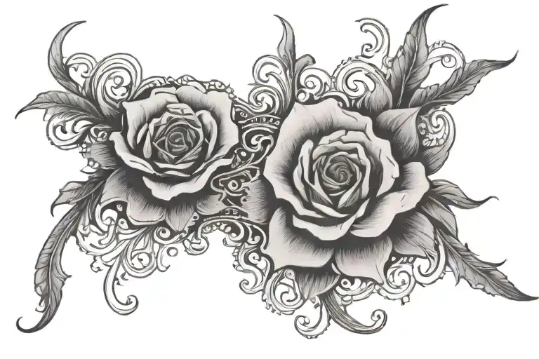 garter band gothic  tattoo design idea