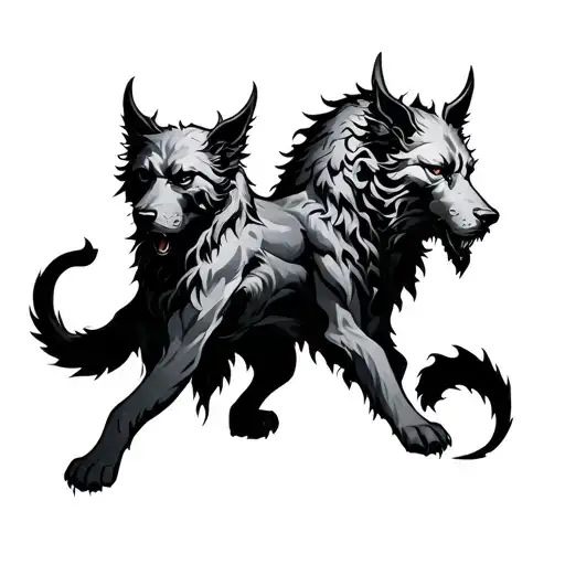 Hades and Cerberus tattoo design idea