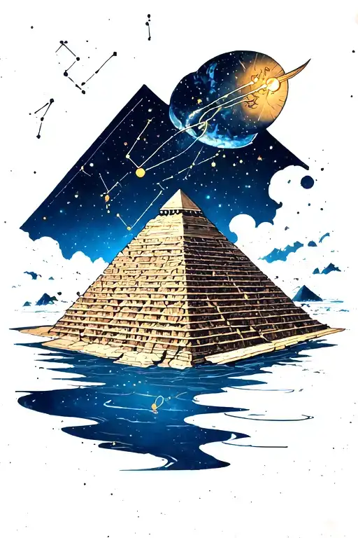 Orion constellation, Orion belt, Osiris, pyramids of Giza, Nile river,  tattoo design idea