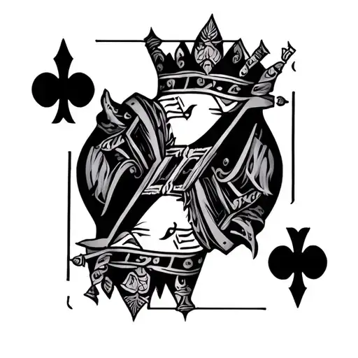 King Card tattoo design idea