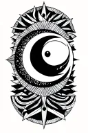 sun and moon  tattoo design idea