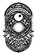 sun and moon  tattoo design idea