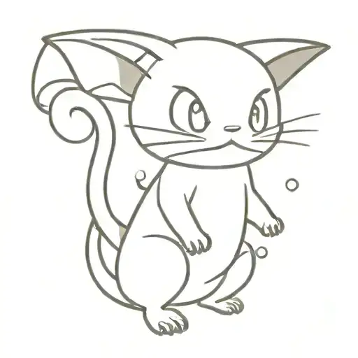 Pokémon mew one piece  tattoo design idea