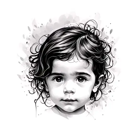 kids face tattoo design idea