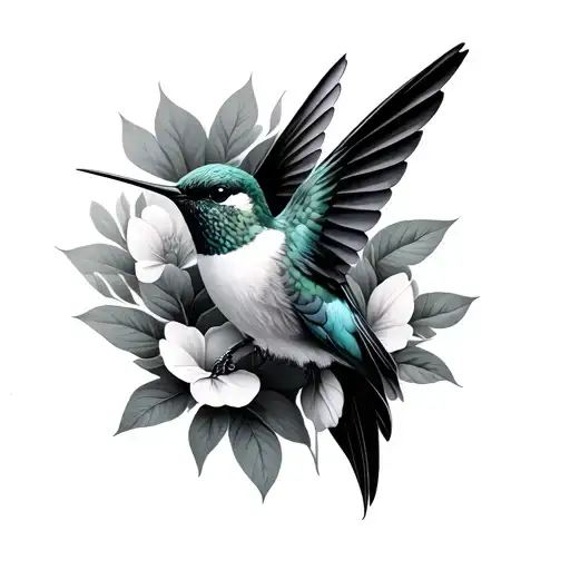 humming-bird tattoo design idea