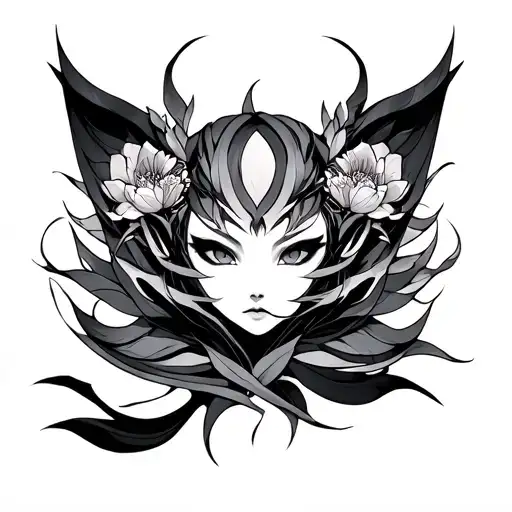 Sukuna Markings tattoo design idea