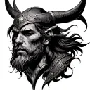 Healing depression through music and staying strong and resilient with vikings style tattoo design idea
