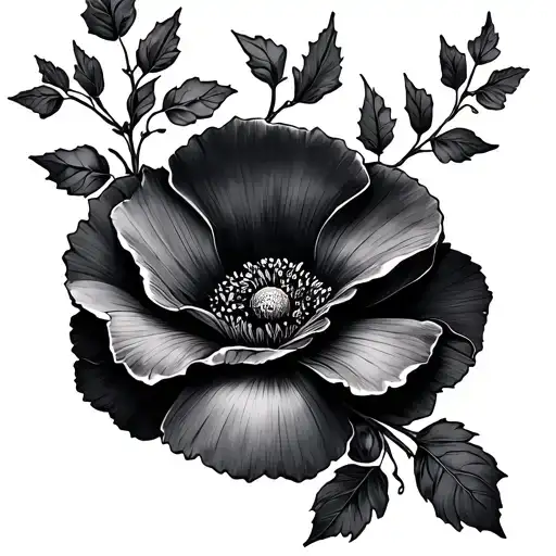 Ivy vine and poppy's tattoo design idea