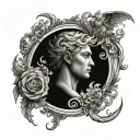 7 deadly sins vs 7 heavenly virtues tattoo design idea