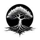 bare tree tattoo design idea