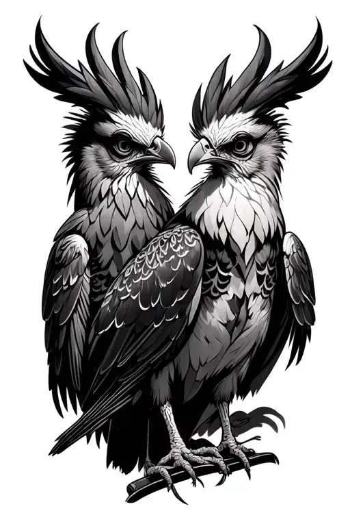 helluva boss stolas and blitzo tattoo design idea