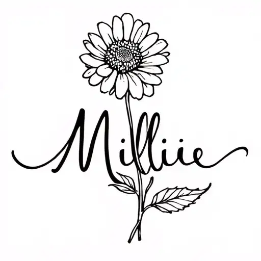 "Millie" "Millie" Chrysanthemum tattoo design idea