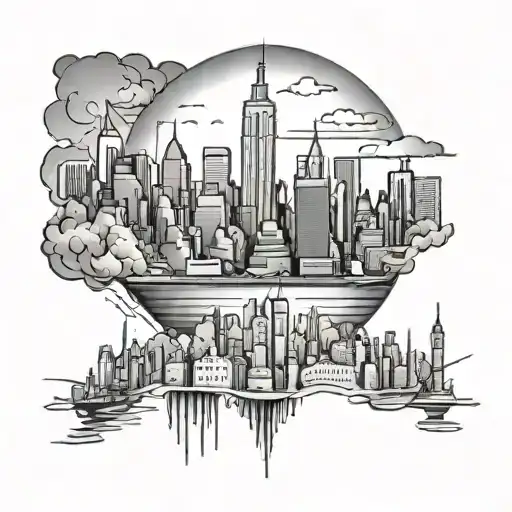 Nyc Skyline tattoo design idea