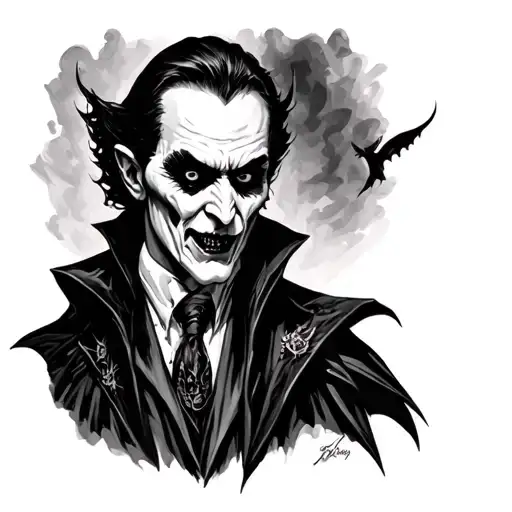 Dracula tattoo design idea