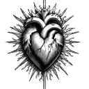 sacred heart tattoo design idea