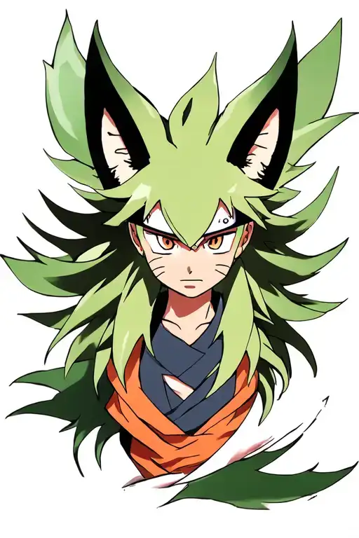 naruto sage mode with kurama tattoo design idea