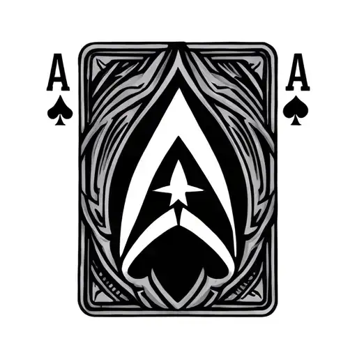 playing cards dad memorial star trek insignia tattoo design idea
