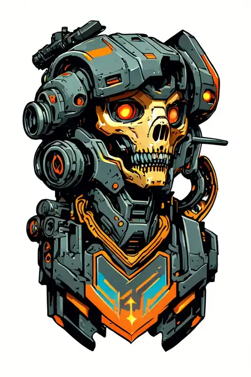 mech inspired tattoo design idea