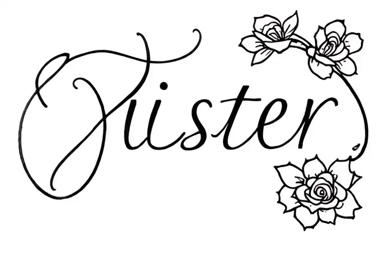 a memorial to my late little sister tattoo design idea