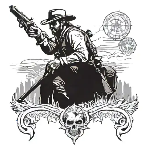 Red dead redemption 2 tattoo design idea