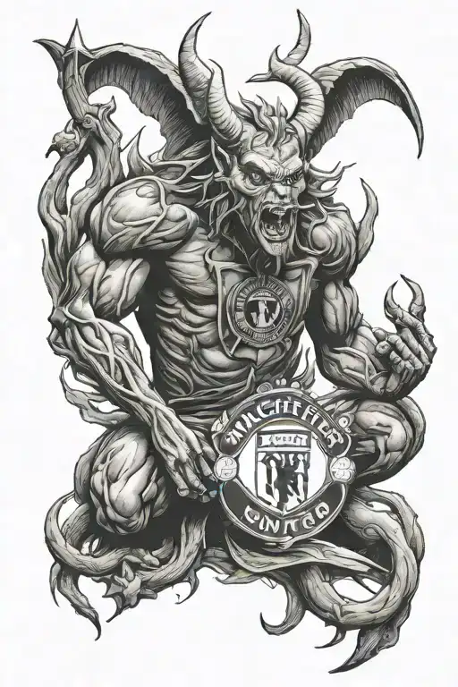 Manchester United  devil tattoo design idea
