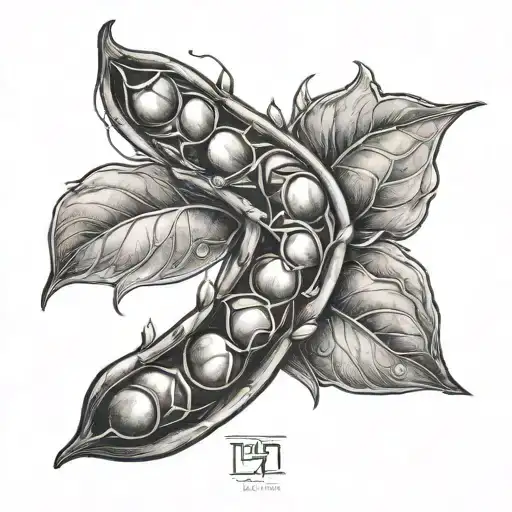 three peas in a single pod tattoo design idea