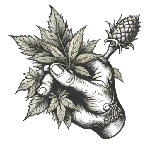 weed alcohol food party hand tattoo design tattoo design idea