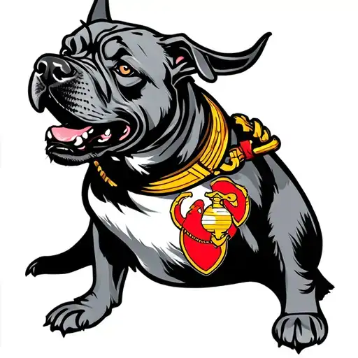 Gay devil dog marine corps tattoo design idea
