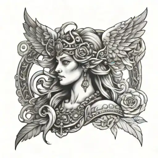 Freya Goddess tattoo design idea