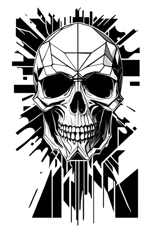 skull gun 1312 tattoo design idea