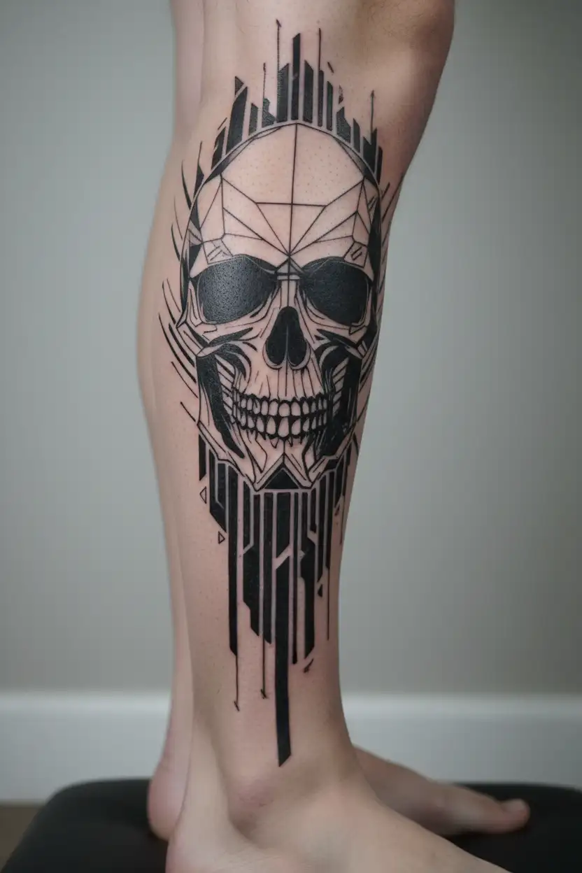 skull gun 1312 tattoo design idea