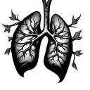 lungs shaped like tattoo design idea