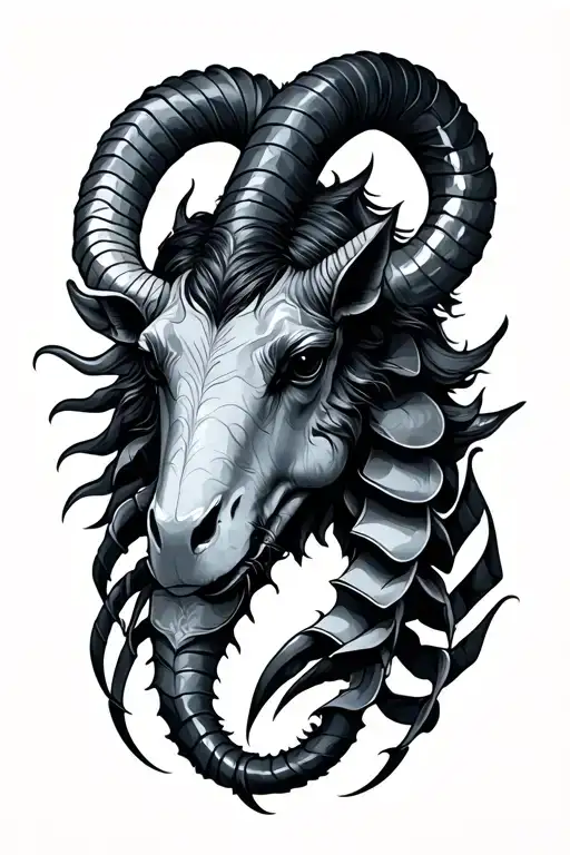 Capricorn Scorpio tattoo design idea