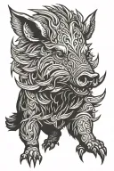 boar tattoo design idea